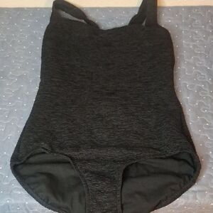 Black Textured Swimsuit size 14